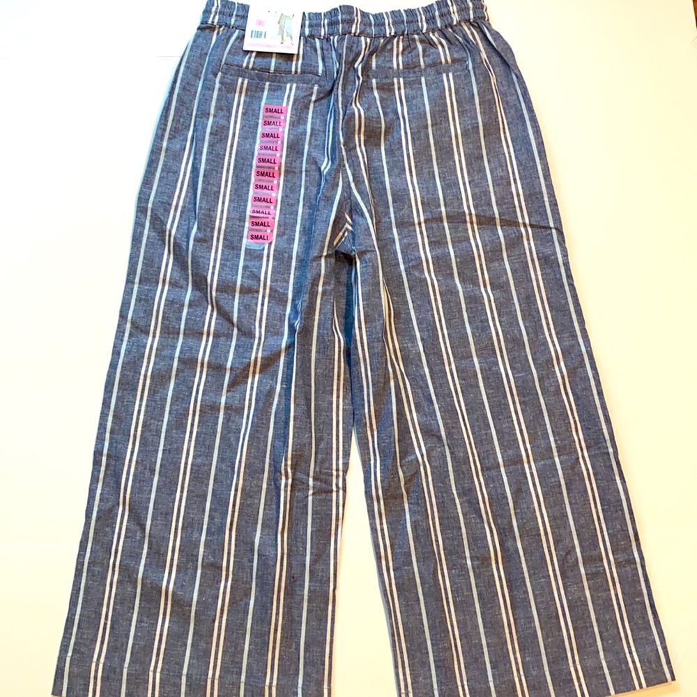 BeachLunchLounge Small Stripe Margot Pull On Crop Pants D21 - Picture 2 of 11